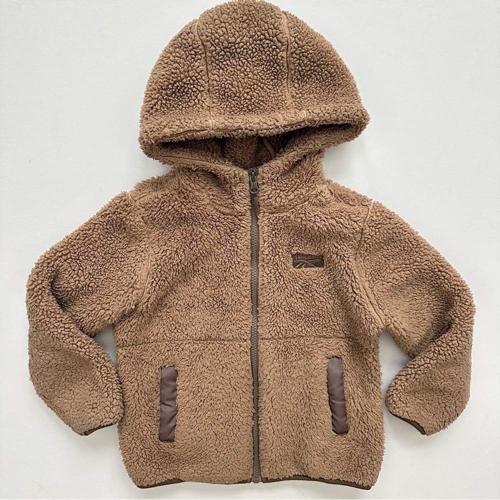 Reebok Brown Sherpa Zip Up Jacket Size 5/6